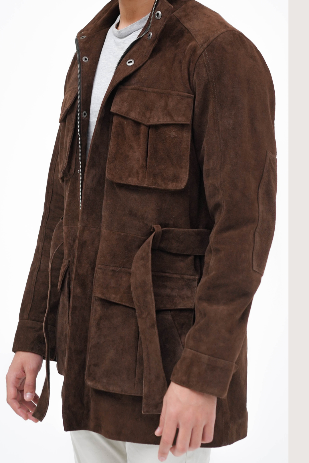 Suede Hunter Jacket Chocolate