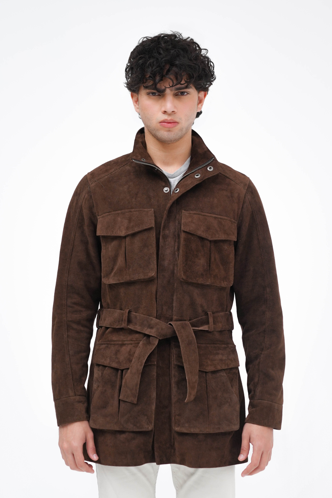 Suede Hunter Jacket Chocolate