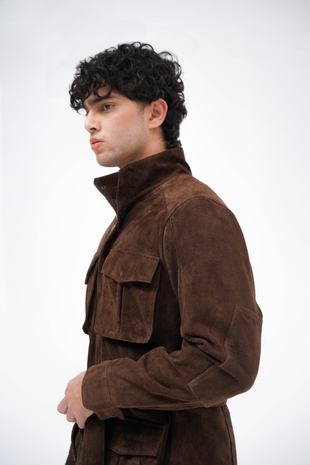 Suede Hunter Jacket Chocolate
