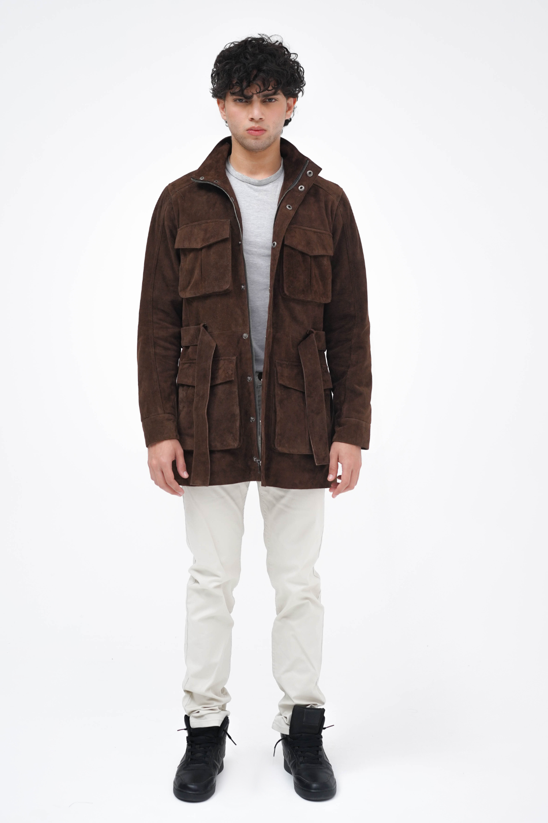 Suede Hunter Jacket Chocolate