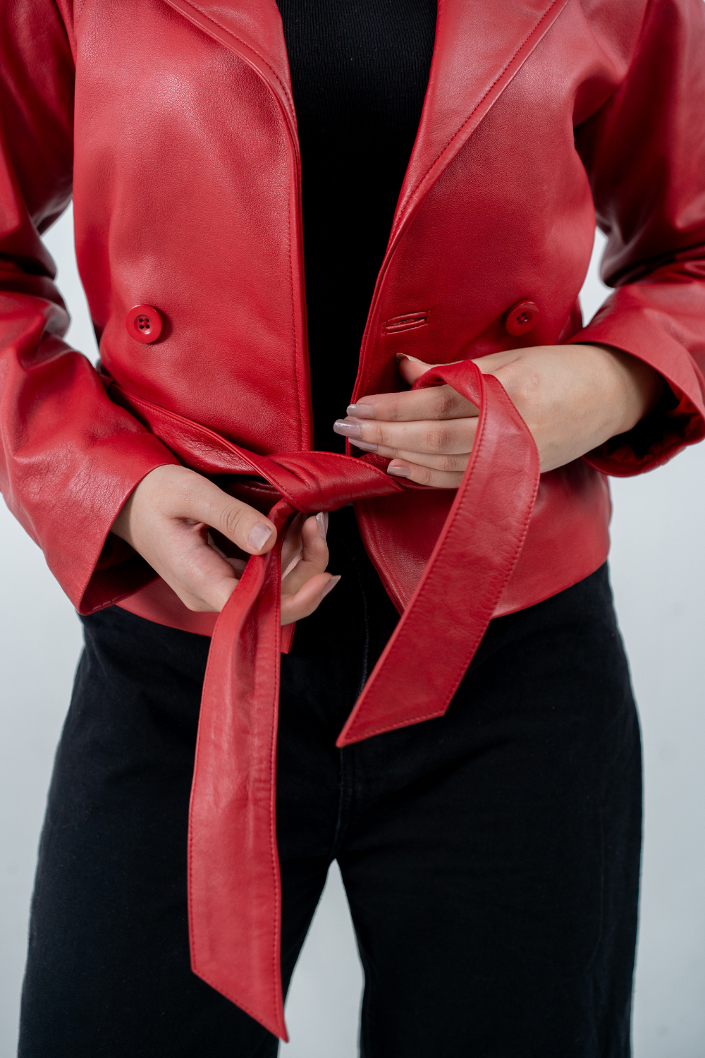 Leather Crop Moto Jacket