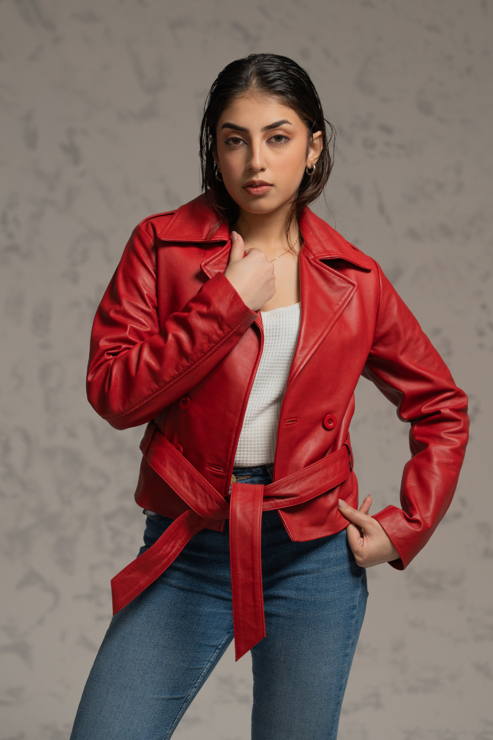 Leather Crop Moto Jacket