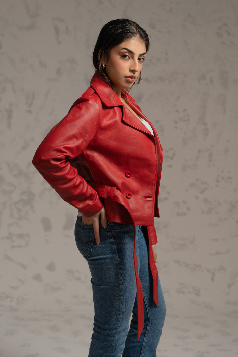 Leather Crop Moto Jacket