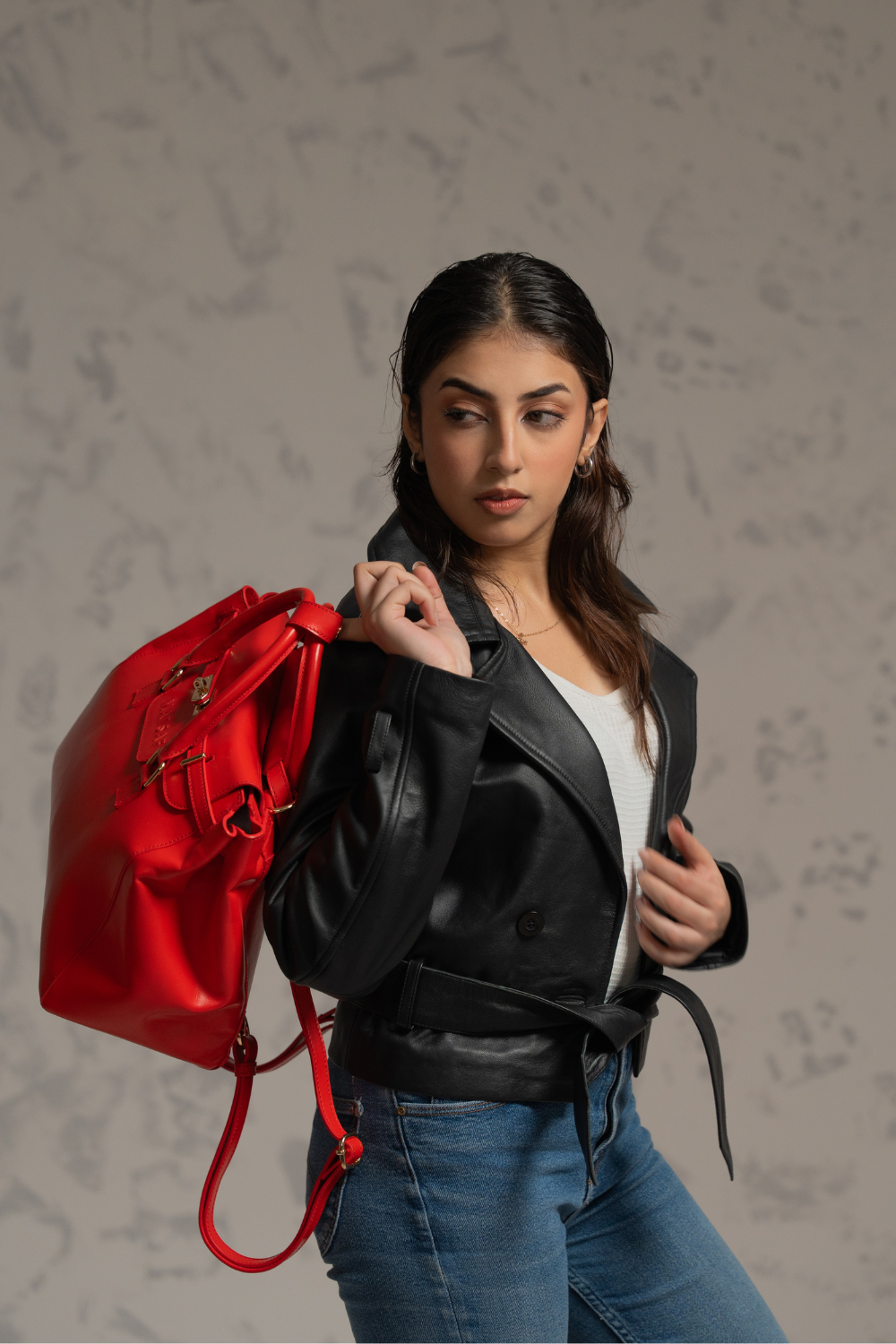 Leather Crop Moto Jacket