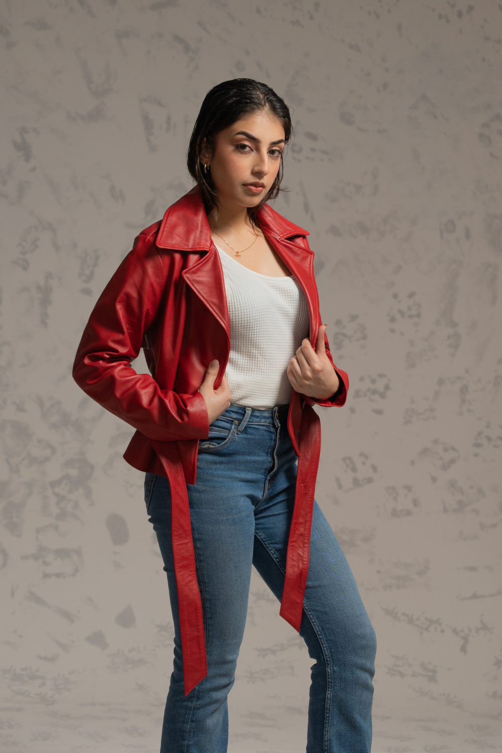 Leather Crop Moto Jacket