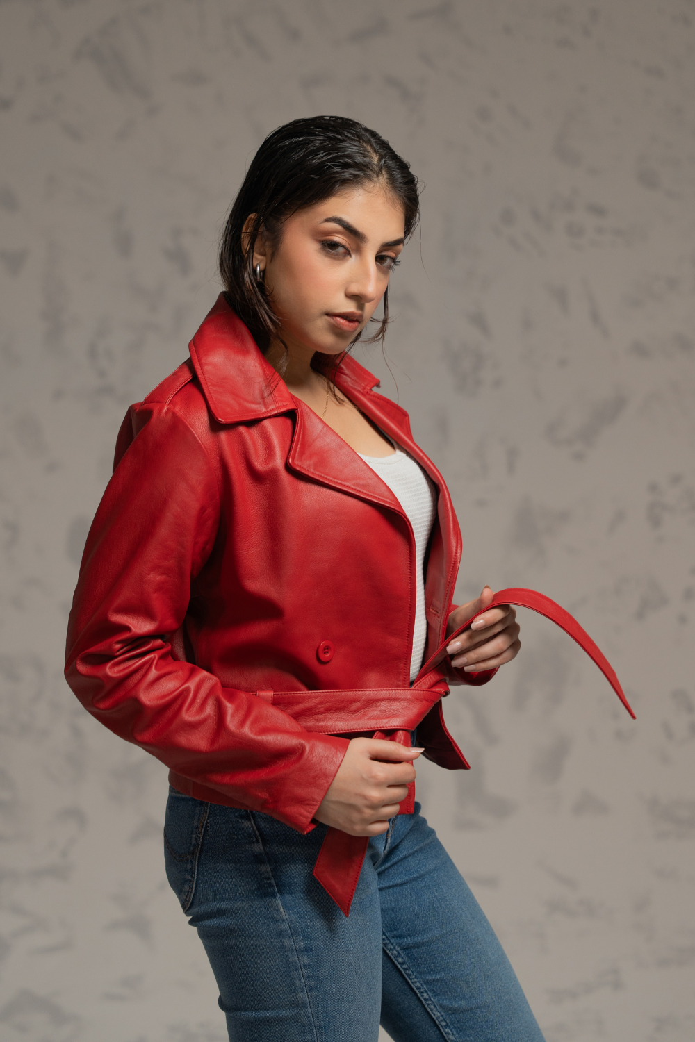 Leather Crop Moto Jacket