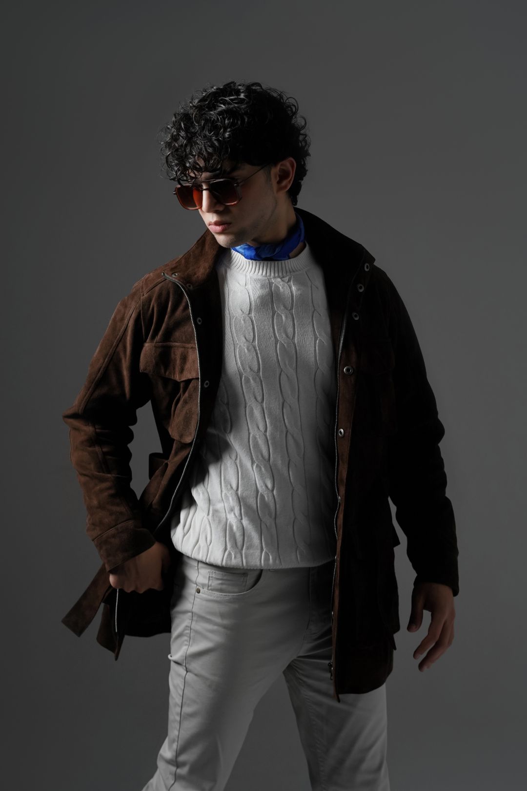 Suede Hunter Jacket Chocolate